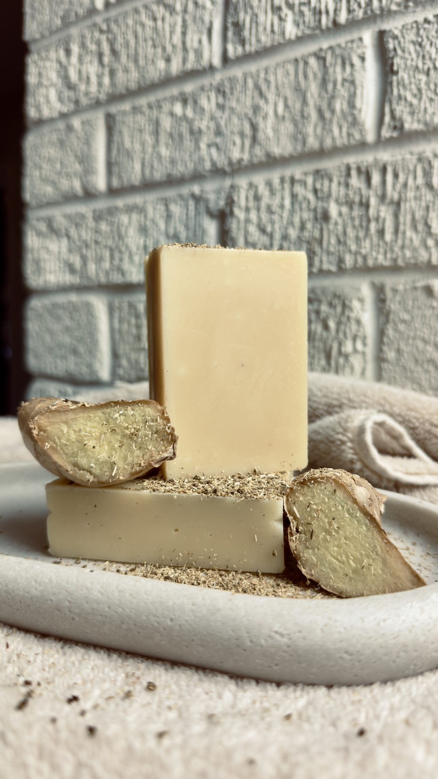 Chamomile and ginger goat milk soap