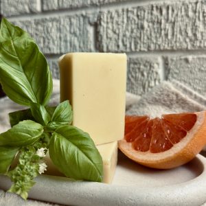 Holy basil and grapefruit goat milk soap